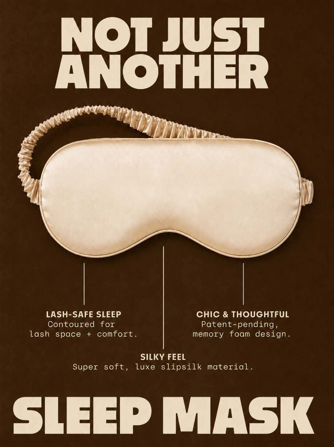 Reversible Satin Sleep Eye Mask with Light Blocking